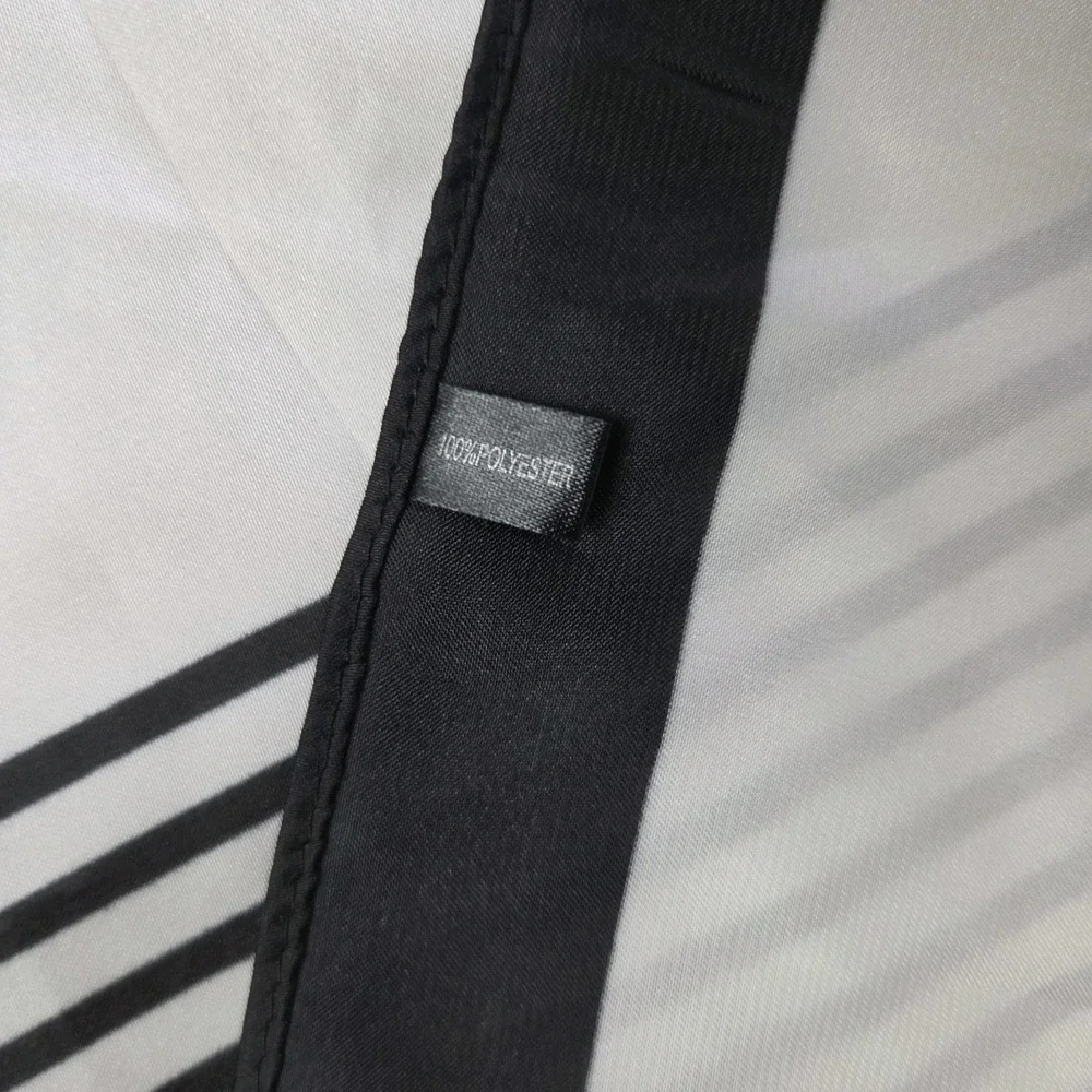 Toteme Satin Scarf Black White